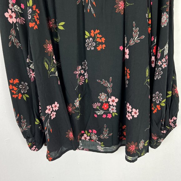 Velvet Graham & Spencer Vivian Floral Print Cold-shoulder Top Size Small S A1689 - Picture 4 of 11
